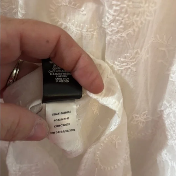 White Textured Button-Up Shirt by Torrid - Picture 7 of 7